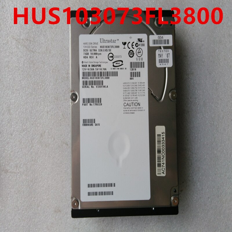 Hitachi 73GB 3.5 &8MB SCSI 10000RPM   ο  HDD HUS103073FL3800   ϵ ̺ 
